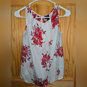 Worthington Womens Floral Tank top blouse size petite small